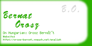 bernat orosz business card